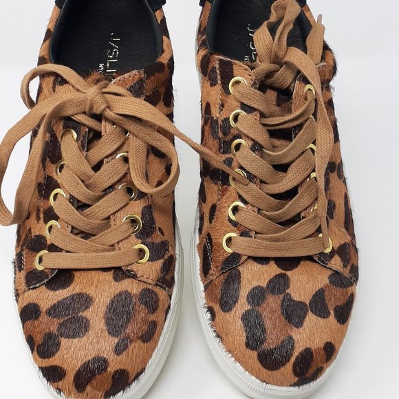 J/SLIDES NYC Asher Leopard Pony Sneakers NEW - Picture 10 of 10